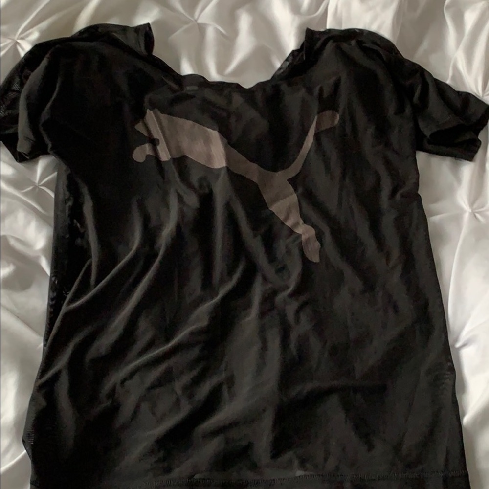 Puma Sheer mesh black top logo XS